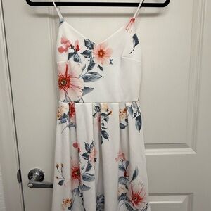 Monteau Orange Pink Spaghetti Strap Sundress